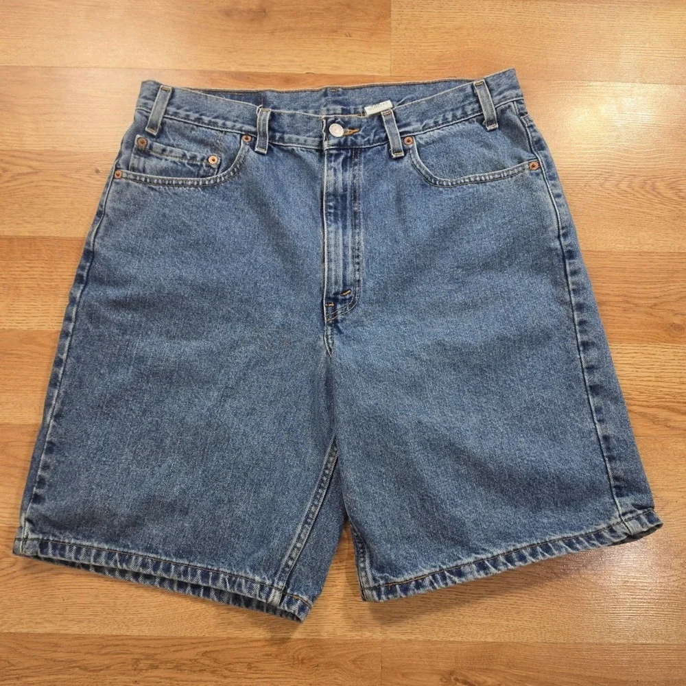 Vintage Levis 550 Denim Shorts Mens 36 Jorts Blue Relaxed Fit Medium Jean 90s
